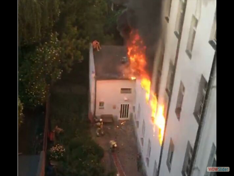 Das Feuer in der Nacht zum 9. Juni 2017 gegen 4:30